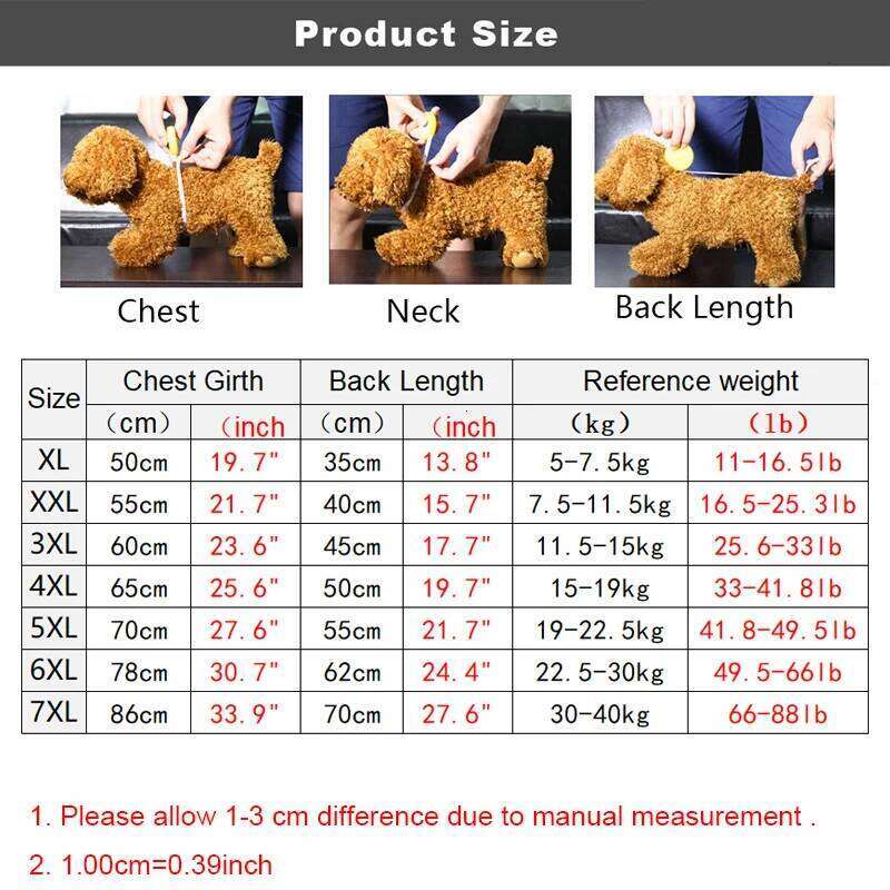 Large Raincoat - Waterproof Jackets Windproof Thickened Fabric Winter Dog Rain Coat with Reflective Strip XJ260127