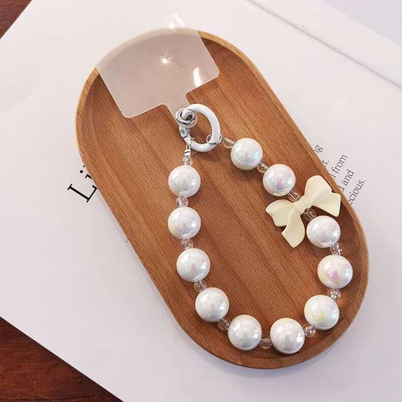 New Korean Style Ins Mixed Color Bowknot Beaded Phone Case Pendant Bag Keychain DIY Gradient Beads S260126