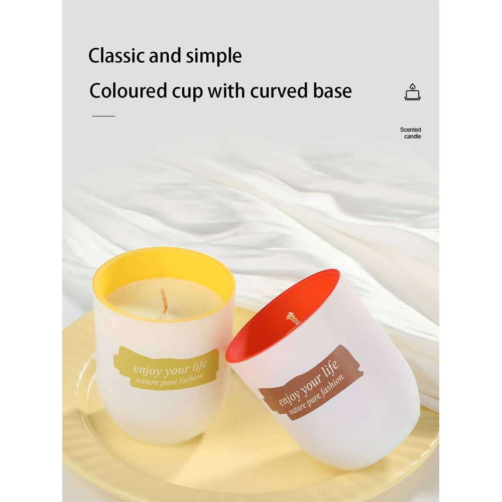 Coloured glass cup soy wax scented candle decorative wedding favours Y260127