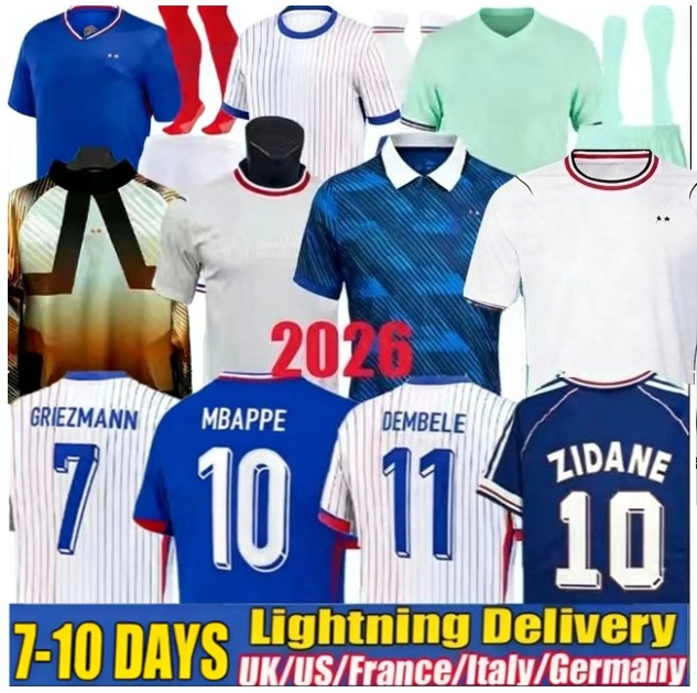 Maillot De Foot French Soccer Jerseys Mbappe 25 26 Francia GRIEZMANN DEMBELE KOLO MUANI CAMAVINGA Olise Saliba 2025 2026 Women Men Kids Kit Fans Player Home Away