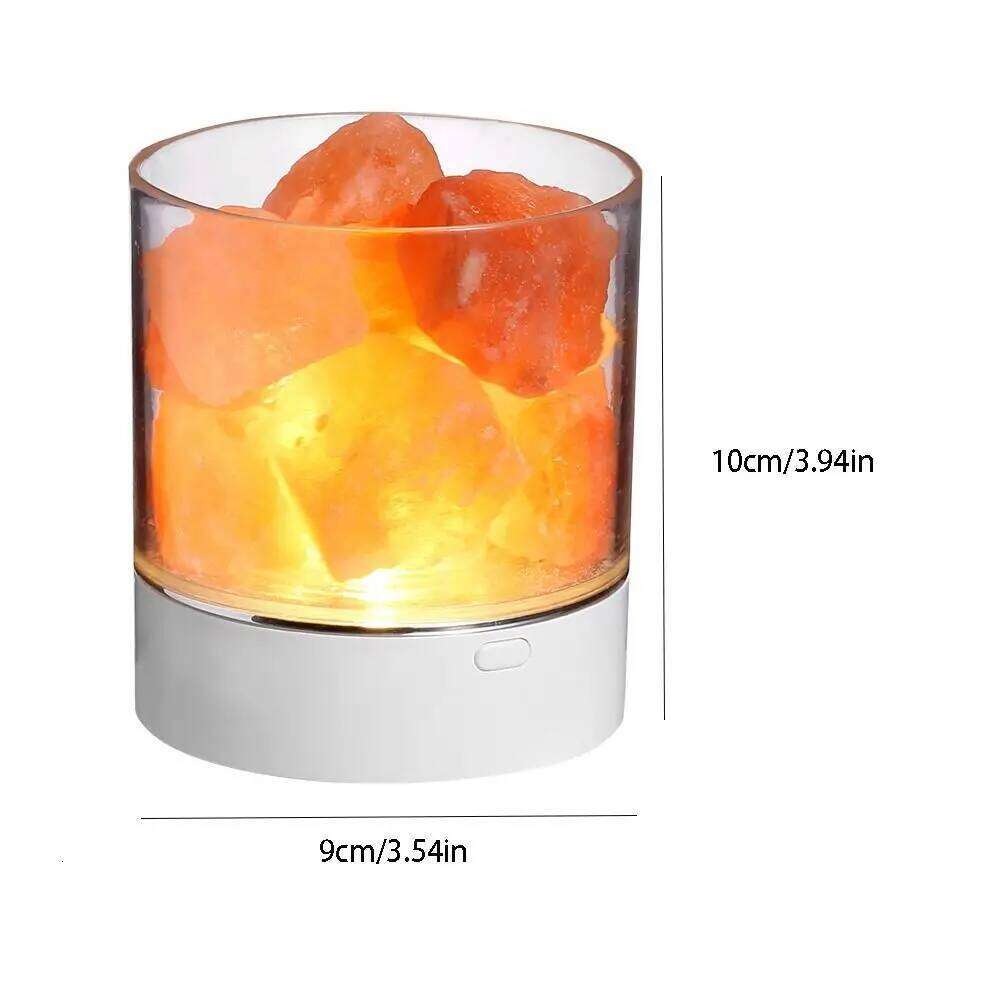 Natural Crystal Salt USB Powered 7 Color Lights Table Lava Lamp Eye Protection Night Light Bedroom Lighting Z260127