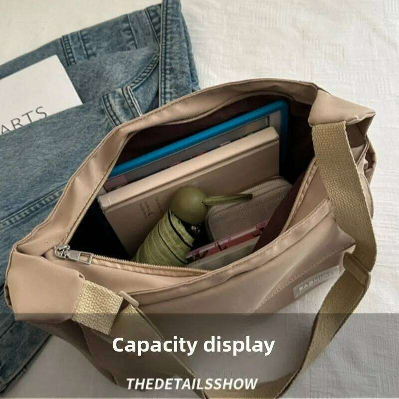 Waterproof Nylon Simple Crossbody Unisex Casual Shoulder Fashion Travel Comfortable and Versatile Texture Storage Bag
