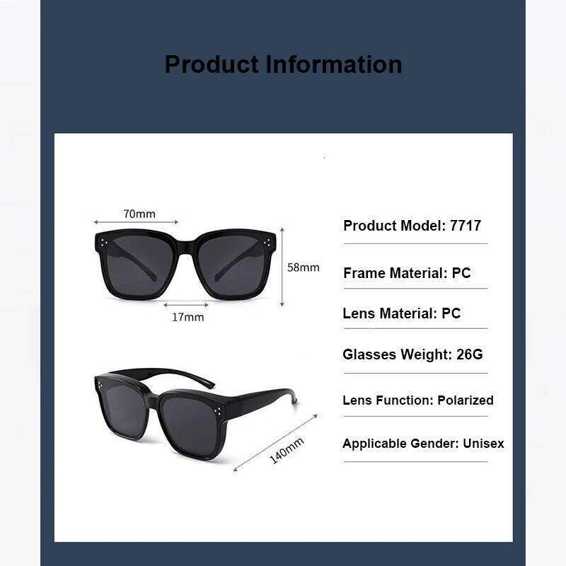 Polarized Sunglasses Men Women Wear Over Myopia Prescription Glasses Fashion Outdoor Fishing Driving Goggles Z260127