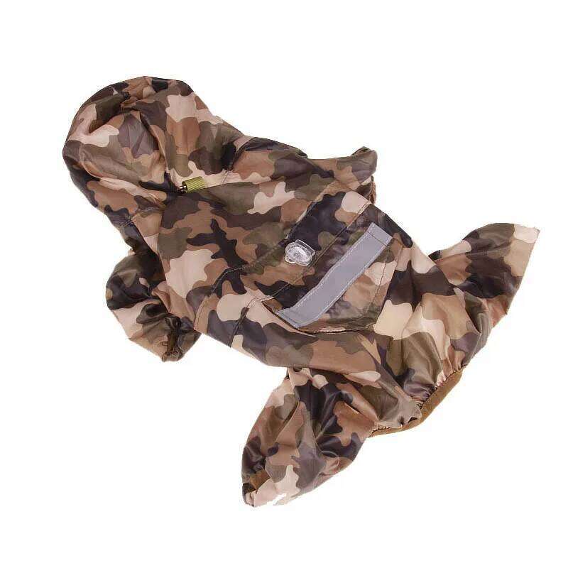 Dog Rain Coat Cat Raincoat Outdoor Rainwear Hood Apparel Jumpsuit Puppy Rainy Day Casual Waterproof Jacket Pet Supplies XJ260127