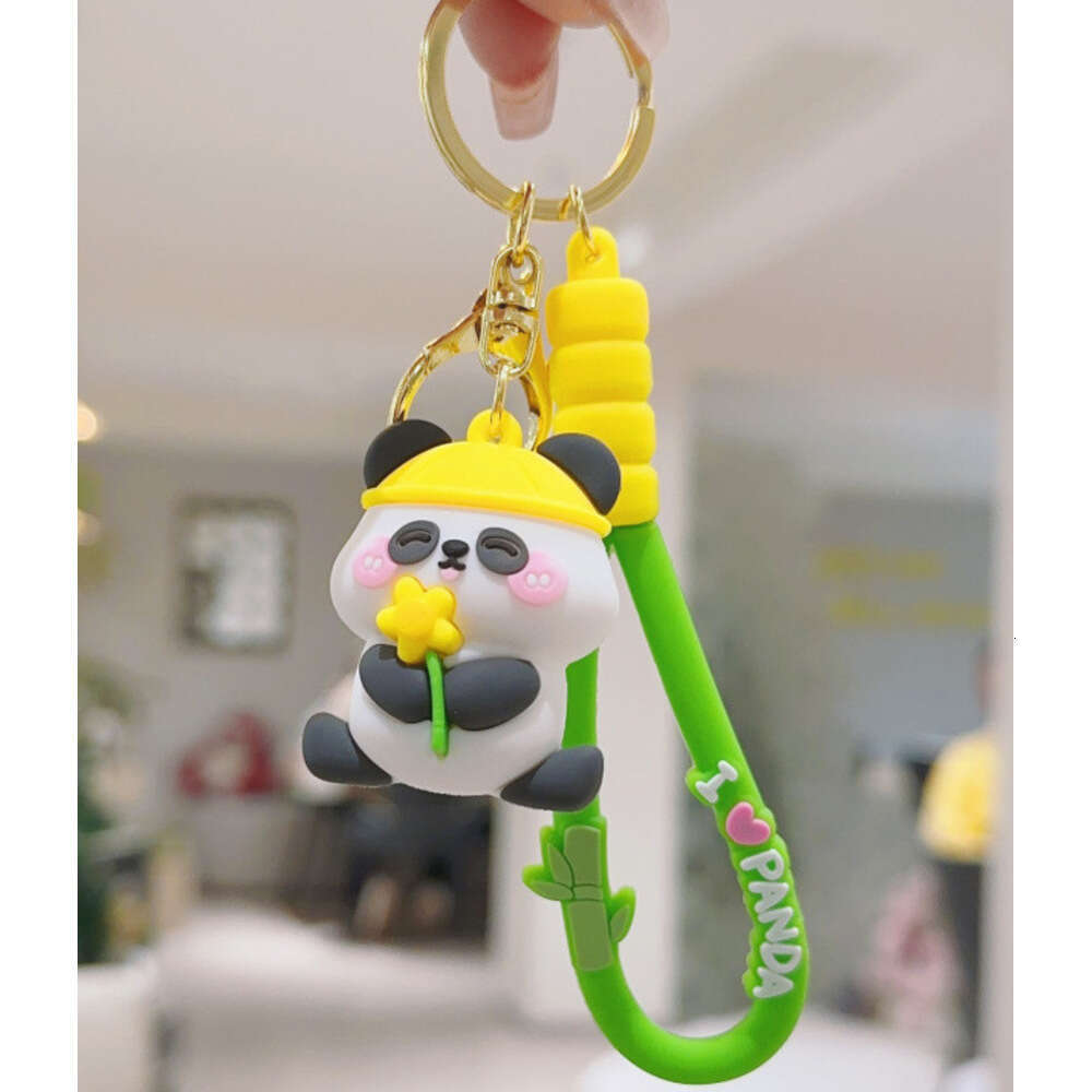 National Trend Premium Panda Plush Keychain PVC Soft Rubber Pendant Cartoon Accessories Wholesale Creative Cute Items S260126 658