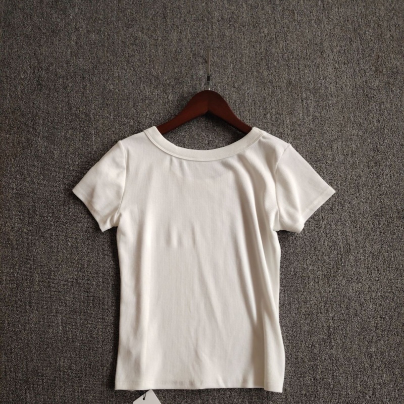 Designer Alongside Women's Slim Yoga T Shirt Fit Short Sleeve Flexible T-Shirt Sporty Casual Tops