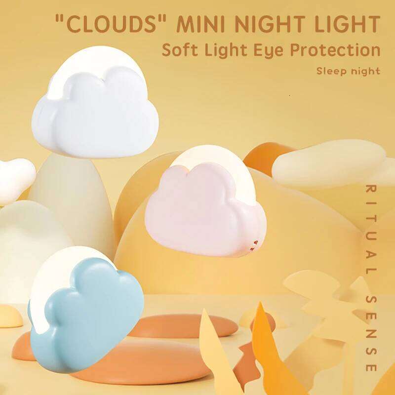 Mini USB Wireless Adorable Cloud Shape LED Night Light For Bedroom Baby Children Creative Gift Z260127