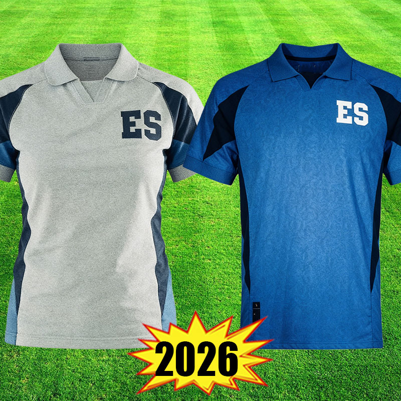 El Salvador Soccer Jersey 2026 ES Football shirts Salvador Jerseys 26 27 El Salvador Kit Home Away 3rd Third Uniform Men Kids Long Sleeve shirt