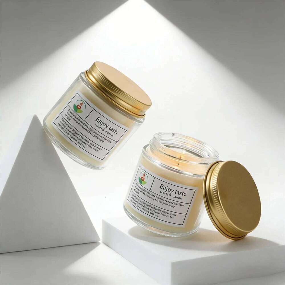 Small Cup Niche Transparent Glass Aromatherapy Candle Elegant Romantic Ins Home Office Party Decor Y260127