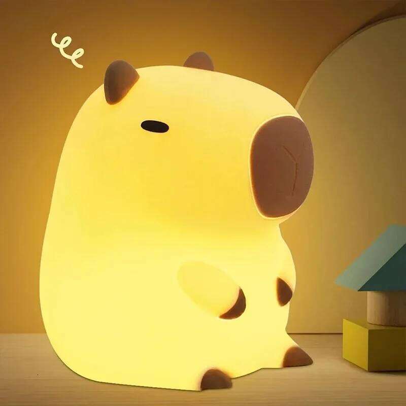 Pet Capybara Light Cute Cartoon Silicone Creative Bedside Sleep Night Lamp For Children's Room Decor Birthday gift Z260127