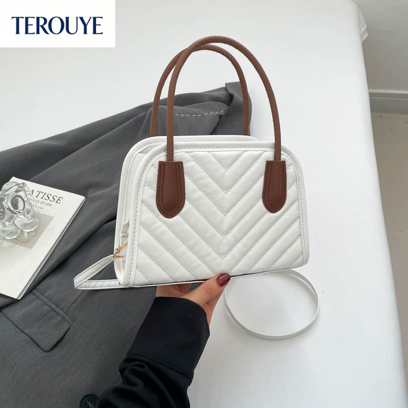 TEROUYE Korean style niche embossed design fashionable women's handbag autumn and winter new casual diamond grid texture style shoulder bag luxur
