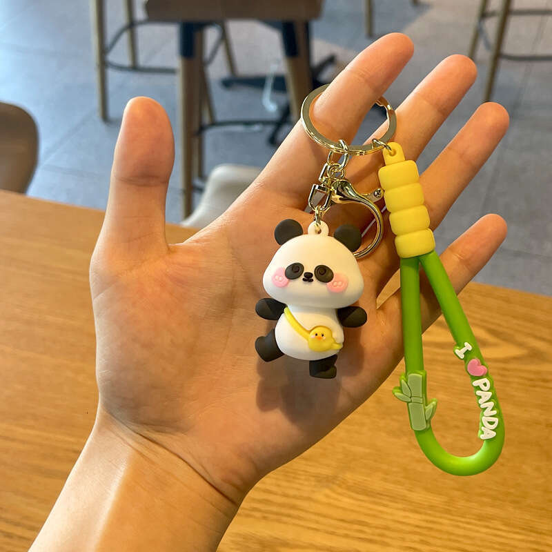 Cute Creative Kung Fu Panda Travel 3D Soft Rubber Doll Car Bag Keychain Pendant Gift S260126 66e
