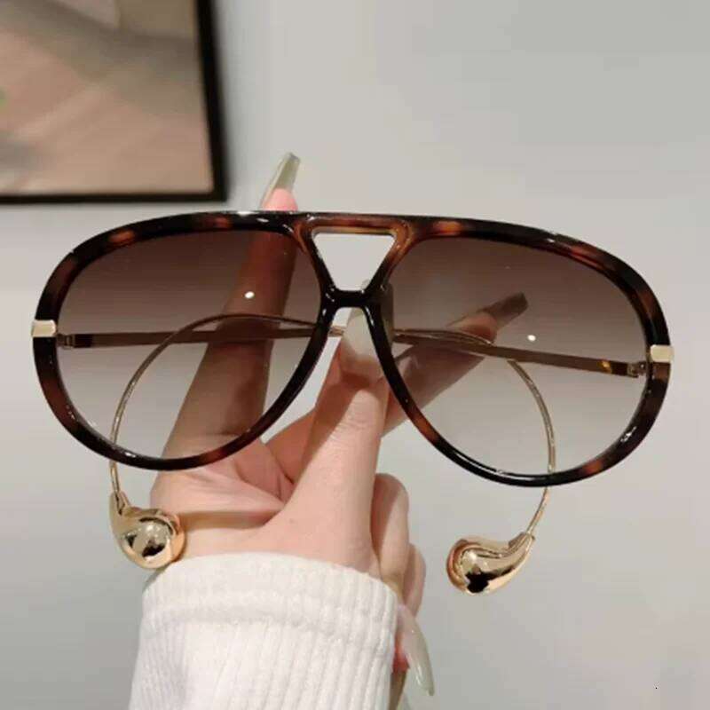 Luxury Brand Oversized Pilot Sunglasses Women For Men 2025 Popular Vintage Sun Glasses Punk Double Bridge Eyeglasses Z260127