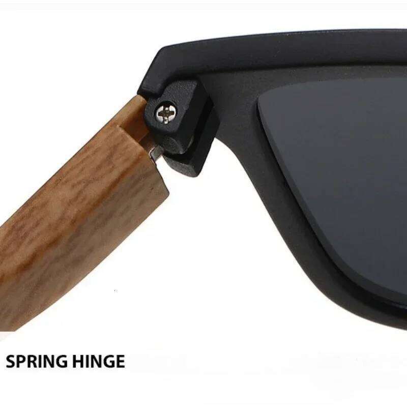 Fashion Wooden Bamboo Sunglasses for Men Women Vintage UV400 Protection Sun Glasses Unisex Square Frame Driving Shades Eyewear Z260127