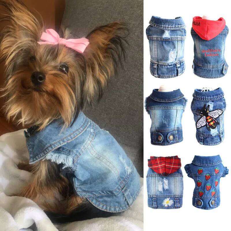 Summer Jeans Series Dog Shirt Denim Clothes for Small Dogs Puppy Chihuahua Cowboy Jacket French Bulldog Outfit Cat Costumes XJ260127
