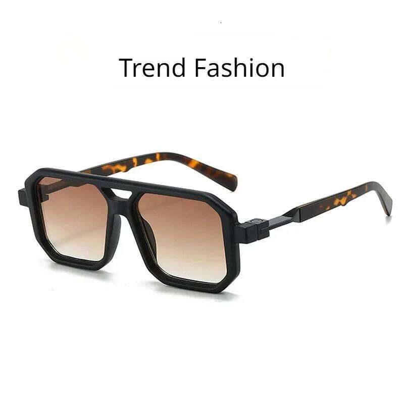 2025 Vintage Fashion Sun Protection for Men Square Retro Flair Sunglasses Womens Trendy Shades Gafas De Sol Z260127