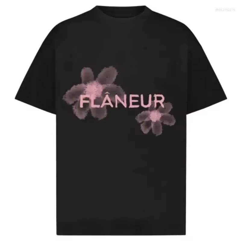 Men's T Shirts 2026 Summer Flaneur Homme Floral Graphic Brand Pattern Printed Luxury Pure Cotton Men 'and Women' T-shirts Top