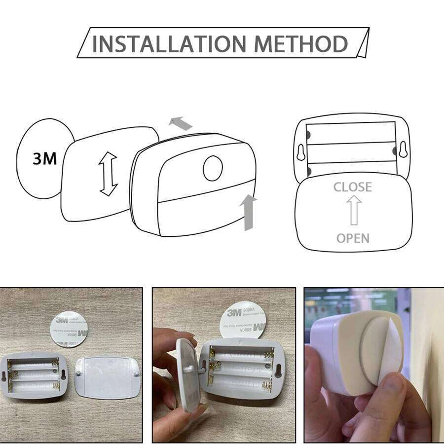 Motion Sensor Indoor LED Night Light Stick on Nightlight Battery Operated Lights for Hallway Stair Bathroom Closet Bedroom Z260127