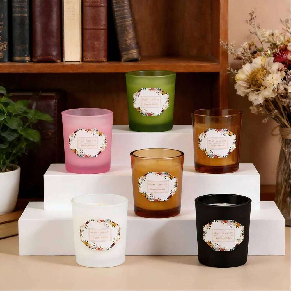 1pc Long Lasting Aromatherapy Candle - Non-Toxic Plant Wax Glass Jar Candle, Smokeless Niche Scented for Home Party Wedding Y260127