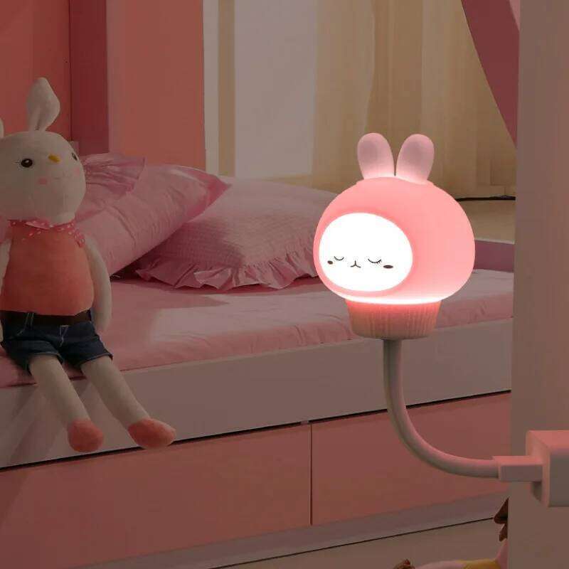 USB Light LED Cute Cartoon Night Bear Chick Kitten Remote Control for Baby Kid Bedroom Decoration Bedside Lamp Z260127
