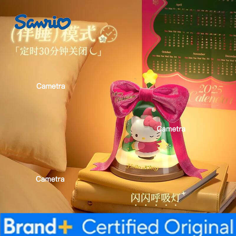 Sanrio Genuine Hello Kitty Christmas Tree Luminous Ornament - Kawaii Atmosphere Lamp, New Martube Girls Bedroom Decor Gift H260128