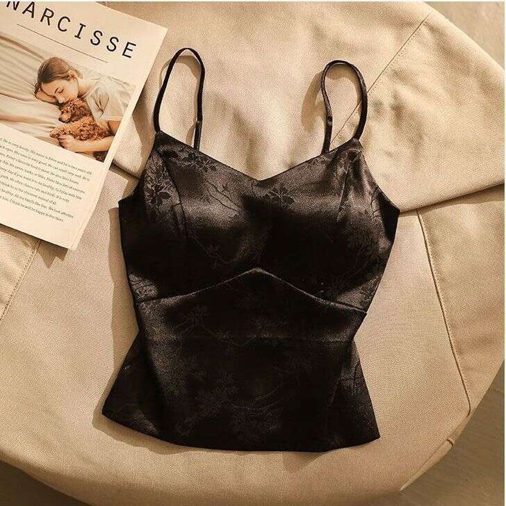 Sleeveless New Chinese Top Ancient Style Camisole Chest Pad For Women With Beautiful Back