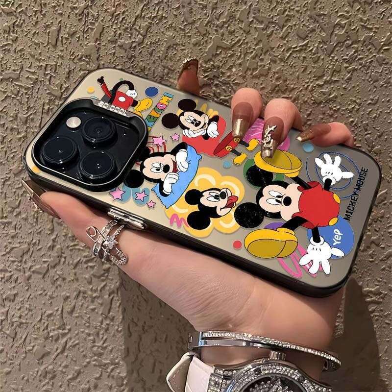 Mickey Compatible with Apple 16 Phone Case iPhone 15/14 Max New 17 Pro Colorful Silver High-end Feel S260128