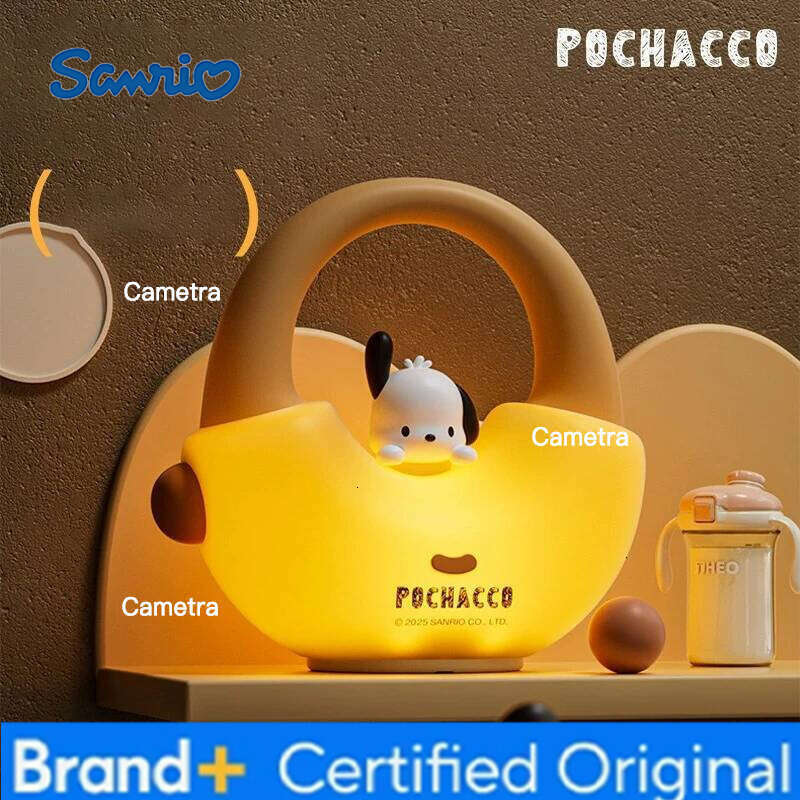Sanrio Anime Hello Kitty Kuromi Pochacco Cartoon Handbag Style Silicone Night Kawaii Ambient Light Ornament Gift H260128