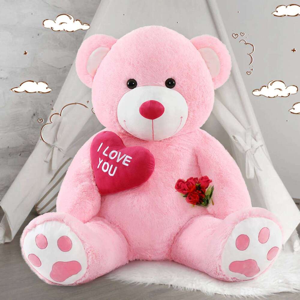 MaoGoLan Big with I Love You Red Heart, 36" Cuddly Large Teddy Bear Gift for Kids,Boyfriend,Girlfriend.Wife Y260128