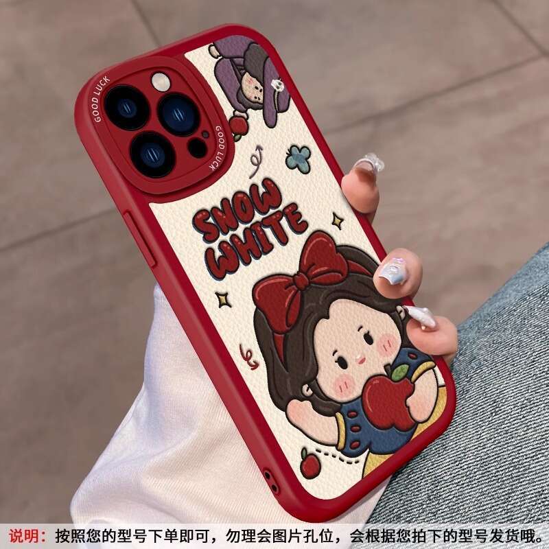 Apple 16 Pro Max Phone Case 15 Plus Painted 14 Lambskin 13 Snow White 12 Full Coverage 11 S260128