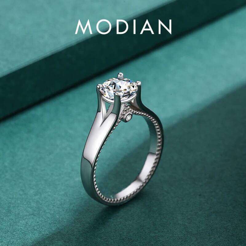 Modian New 925 Sterling Silver Diamond CZ Wedding Stackable Finger Ring Platinum Plated Brand Fine Jewelry For Women Accessories XJ260127