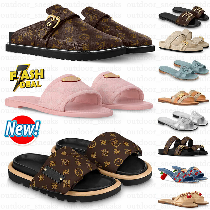 lvs shoes for women sandals clogs shoe pool pillow espadrilles slipper mules flat Slide clog Sliders cosy sandale lvdenim slippers designer sliders heels sandles