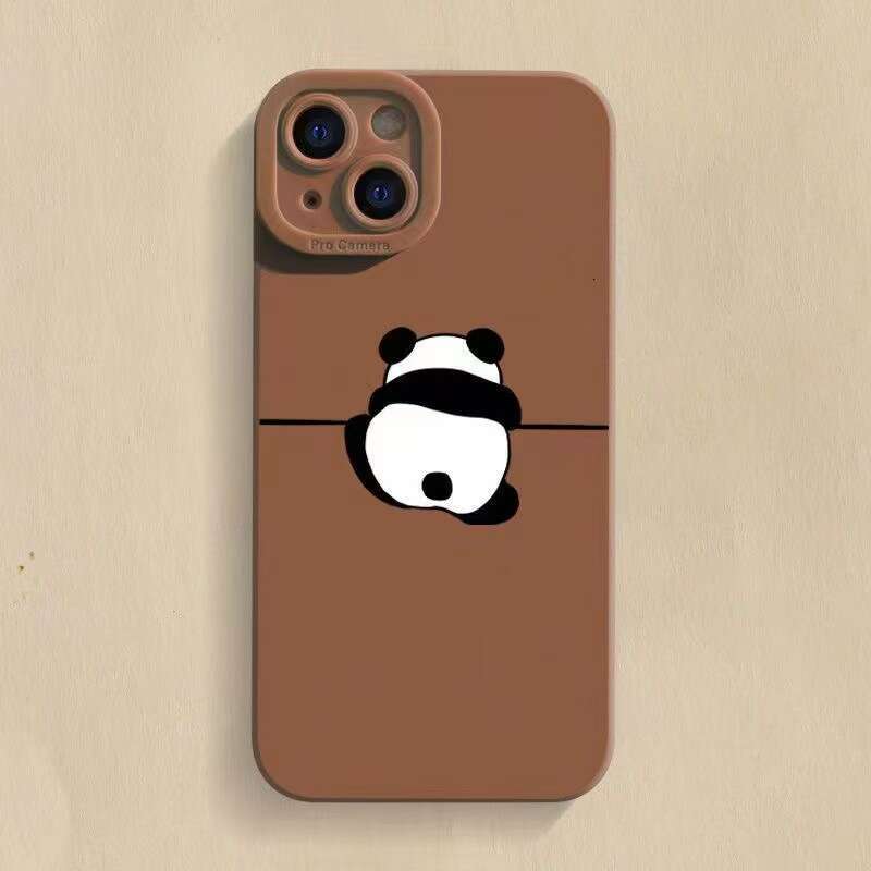 Wall-Cracking Panda Compatible with Apple 16 Phone Case iPhone 15 Pro Max Protective Cover 14 Cute 13 Premium 17 New S260128