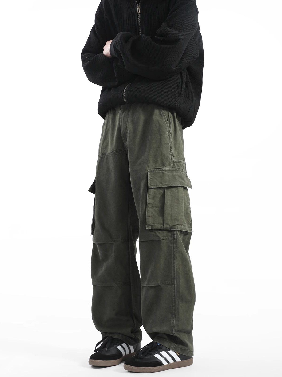 Luxury Fashion 2026 Premium Heavyweight Cargo Pants, Men's Vintage American Work Trousers, Classic Straight Leg Casual Bottoms