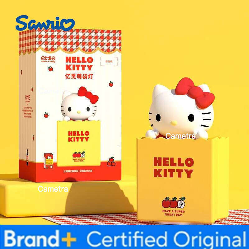 Sanrio Hello Kitty Creative USB Rechargeable Paper Bag LED Decor Bedroom Light Desktop Night Lamp for Closet H260128