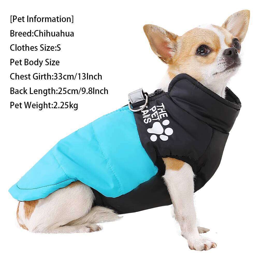 Waterproof Pet Clothes Winter Warm Dog Vest Coat With D-ring Reflective Pets Jacket For Small Medium Dogs Chihuahua Bulldog XJ260127