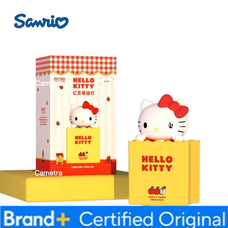 Sanrio Hellokitty Kawaii Cartoon Cute Bag Nightlight Patting Remote Control Light Bedroom Bedlight Children Gift H260128