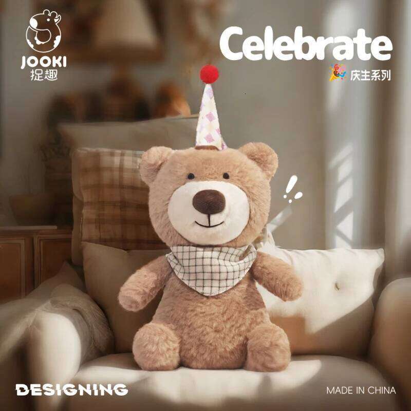 Cute Soft Fluffy Hat Bear Puppy Cats Lamb Stuffed Toy Girlfriend Valentine's Day Kid Birthday Gift Sleep Partner Y260128