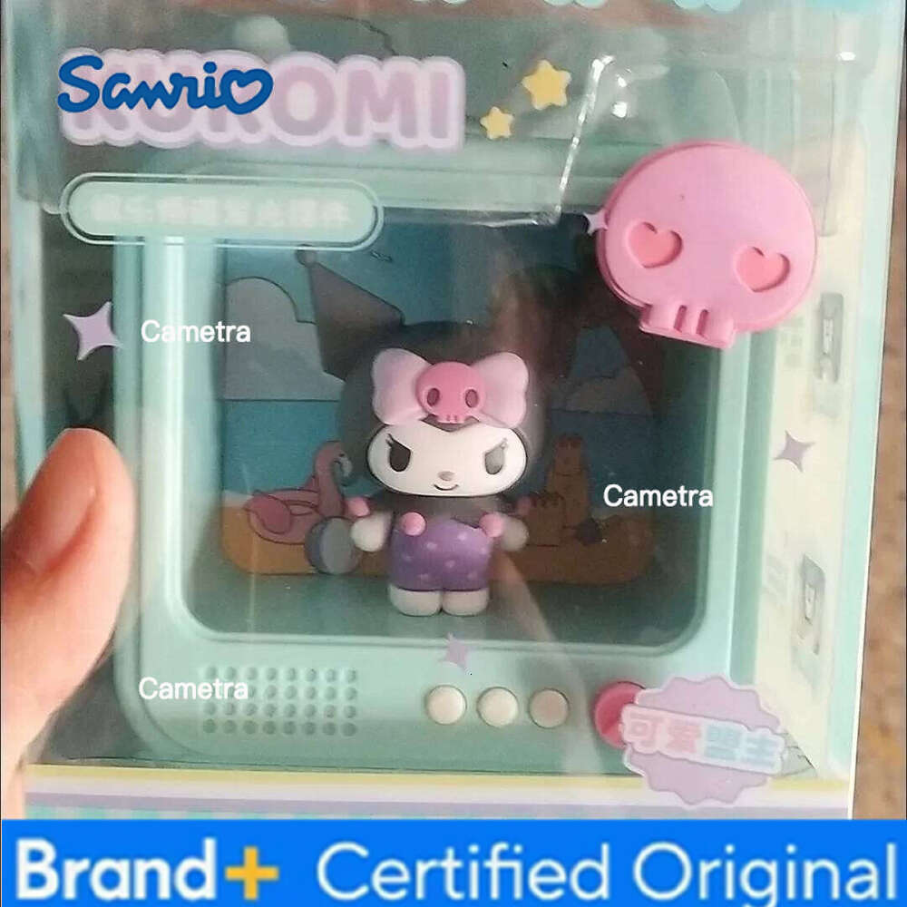 Sanrio Hello Kitty Cute TV Channel Series Emit Light Ornament Bedroom Night New Personality Originality Modeling Lamp H260128