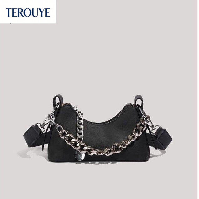 TEROUYE Autumn/Winter New French Style bag bag Underarm Bag Light Luxury Elegant Trendy Style Chain Style Shoulder Bag