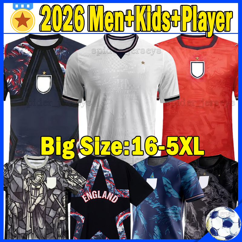 5XL england World Cup 2026 Soccer Jerseys KANE RICE MADUEKE WATKINS RASHFORD BOWEN GORDON 25 26 national football top KELLY goalkeeper soccer shirt men kids kits sets