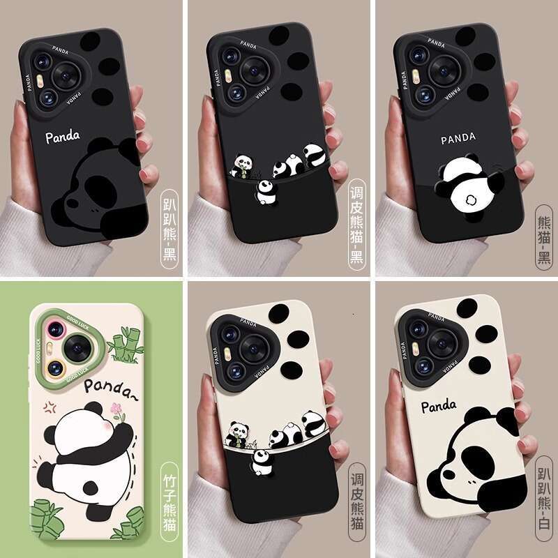 Compatible with Huawei Pura Phone Case New 80 Panda Niche P70 Pro Cute 60 Shockproof Trendy Fun S260128 869