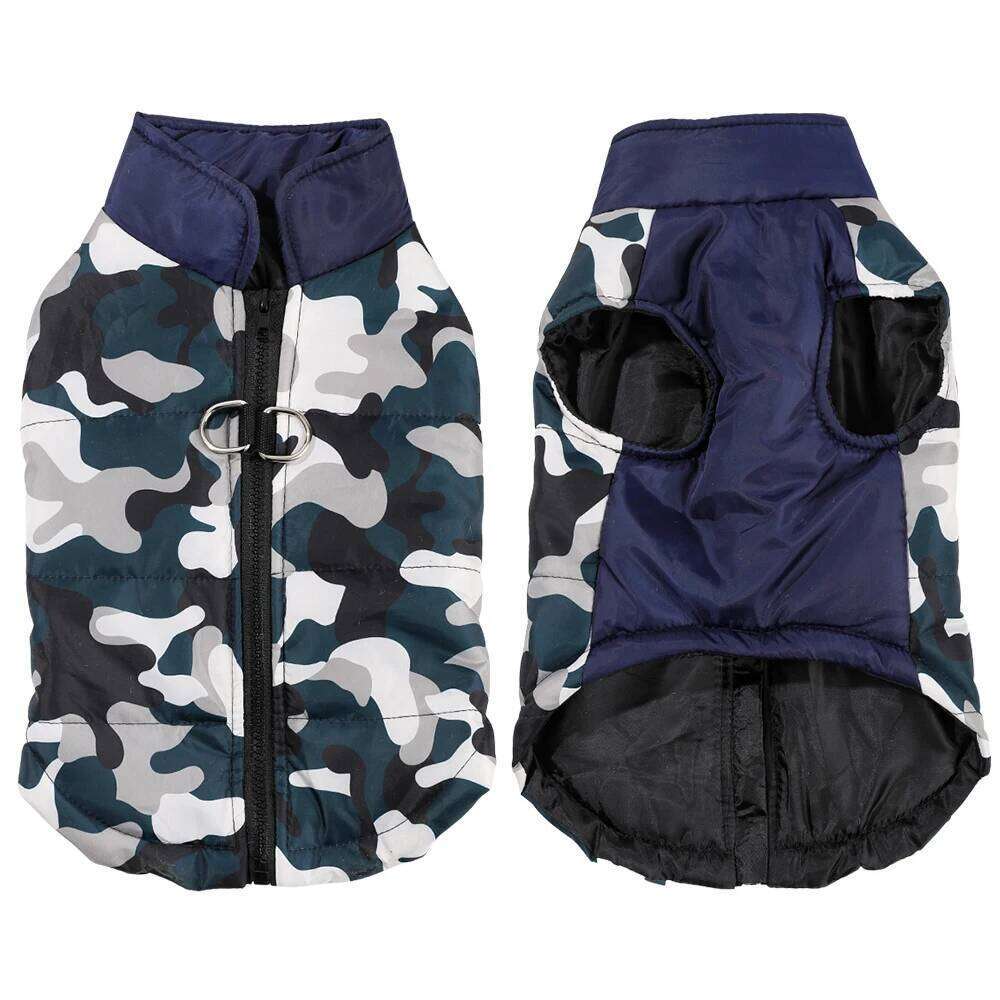 Camouflage Print Pet Dog Jacket Coat for Small Dogs Cats Autumn Winter Warm Zipper Puppy Clothes Yorkies Chihuahua Pug Costume XJ260127