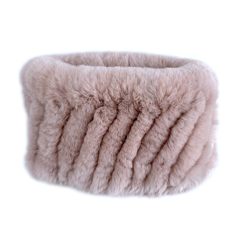 Winter Girls Mink Fur Headband Scarf Natural Warm Mink Fur Scarf Women Knitted Elasticity Mink Fur Scarves 251112