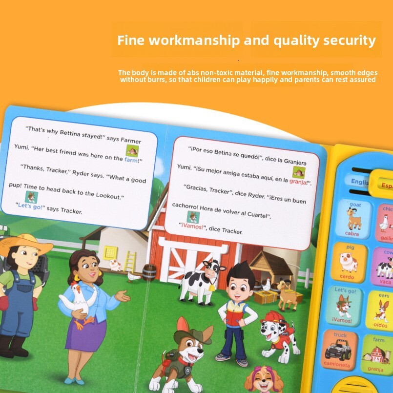 Manufacturer Customized Children's Promotional Early Education Educational Trigger Sound Cartoon Animal Point Reading Book