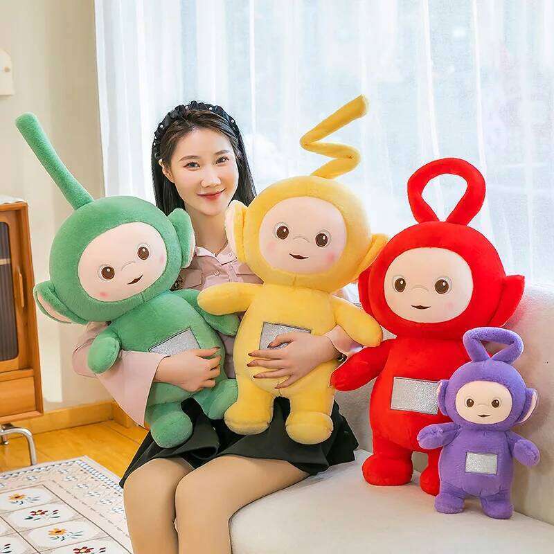 35/45cm Cute Antenna Baby Girl Sleeping Accompanying Cloth Children Soothing Cartoon Doll Pillow Y260128