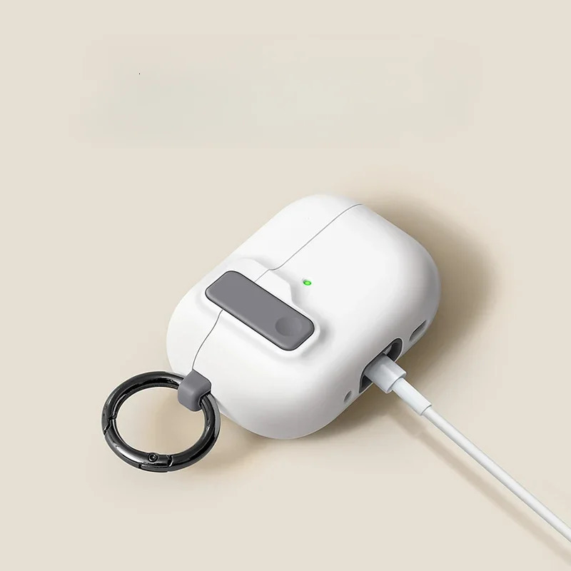 2025 Case For AirPods Pro 3 Magnetic Automatic Lock Cases Phone Stand Headphone Cover For AirPods Pro 2 4 3 2 Fundas With Hook 260127