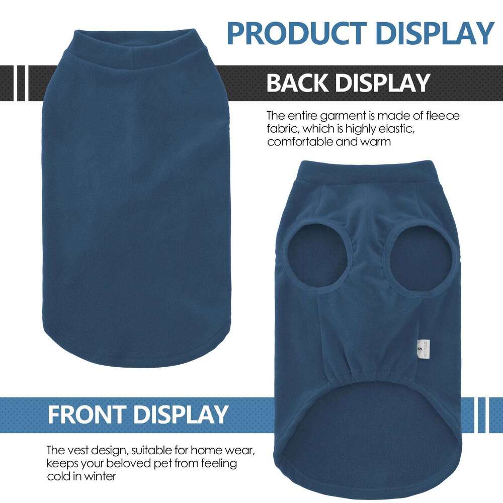 Fleece Sweater,Stretchy Pullover Soft Dog Jacket,Lightweight Sweatshirt Pet Clothes Coats for Small Medium Large Dogs XJ260127