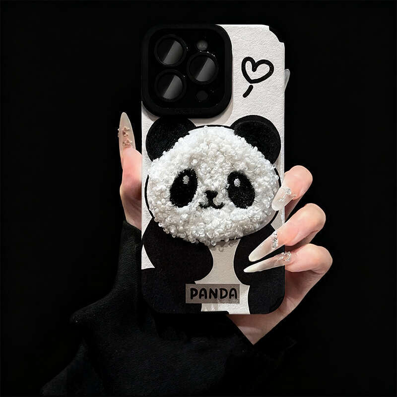 Hanhan Panda Compatible with iPhone 17 Simple 16 PRO/15 Phone Case Apple 14 Pro Max New 13 S260128 e55