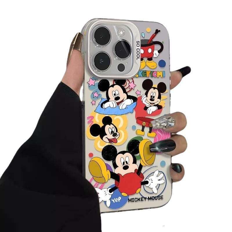 Mickey Compatible with Apple 16 Phone Case iPhone 15/14 Max New 17 Pro Colorful Silver High-end Feel S260128